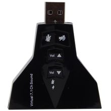Placa De Som 7.1 Externa Entrada Para 2 Microfones E 2 Fones