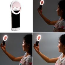 Luz Selfie Ring Light Led Flash Recarregável Branco