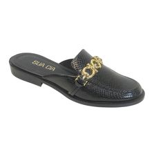 Mule Feminino Sua Cia Napa Verniz Snake Preto 8311-14728
