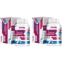 Kit com 2 Cálcio magnésio + Vitamina D3 Vit K2 Duom 90 Cápsulas Duom