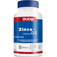 Zinco + Vitamina D3 Duom com 60 cápsulas