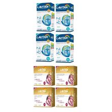 Kit 4 Lavitan Hair Cabelos E Unha com Biotina Cimed 60 Cápsulas + 4 Lavitan A-Z C/60