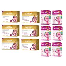 Kit 6 Lavitan Hair Cabelos E Unha  com Biotina Cimed 60 Cápsulas + 6  Lavitan Mulher c/60