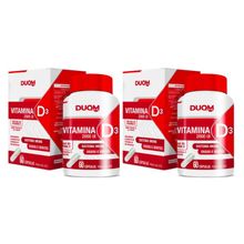 Kit com 2 Vitamina D3 2000UI Alto Teor de Vitamina D 1 Cápsula ao Dia Duom 60 Cápsulas
