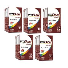 Kit com 5 VitaDuom Woman de A a Zinco Duom com 30 Capsulas de 540MG
