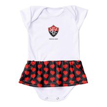 Body Vestido Vitória Corações Torcida Baby