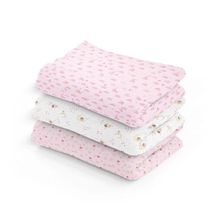 Kit Cueiro Flanelado Estampado 3 Peças Rosa - Papi