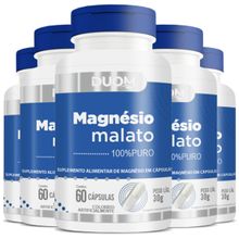 COMBO 5 MAGNÉSIO MALATO PURO 60 CÁPS CADA TOTAL 300 - DUOM
