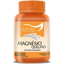 MAGNÉSIO QUELATO ALTO TEOR DE MAGNÉSIO 60 CÁPSULAS - DUOM