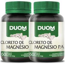 COMBO 2 CLORETO DE MAGNÉSIO PA 60 CAPS CADA TOTAL 120 - DUOM