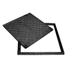 Kit 2 Tampa Caixa Gordura Inspeção Esgoto 40Cm Ferro Simples