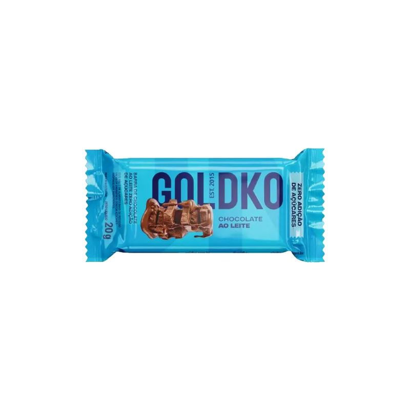 Goldko Chocolate Zero Açúcar Diet 20g Chocolate ao Leite - Shop Coopera