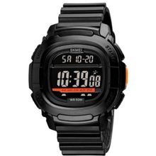 Relogio Masculino Digital Skmei Preto e Laranja