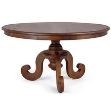 Mesa Redonda Sala de Jantar 6 Lugares Mariah 140cm Pé Torneado Canela - Gran Belo