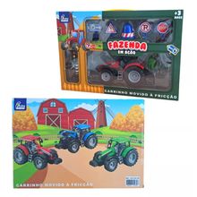 Carrinho de Fricção Trator Fazenda em Ação XCF-036 - Fênix