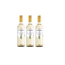 Kit Vinho Chilano Chardonnay Branco Seco Chileno 750ml 3uni