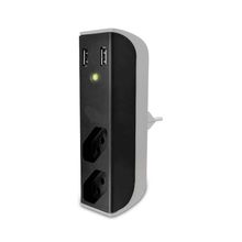 Carregador USB 2.1A com Filtro de Linha Preto FL001