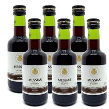 Kit 06 Un. Miniatura Mini Vinho Do Porto Messias Tawny 50ml