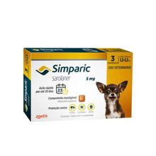 Simparic 5 mg para Cães de 1,3 a 2,5 kg - 3 comprimidos