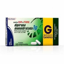 Dipirona Monoidratada 1g 10 comprimidos Neo Química