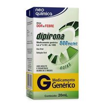 Dipirona Monoidratada 500mg/mL 20mL Gotas Neo Química