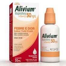 Alivium Ibuprofeno 50mg/ml Gotas Sabor Tutti-Frutti 20ml