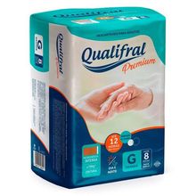 Fralda Geriátrica Qualifral Premium G 8 Unidades Fralda Geri?trica Qualifral Premium G 8 Unidades