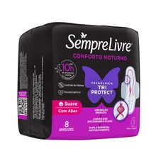 Absorvente Sempre Livre Adapt Plus Noite e Dia Suave Com Abas 8un