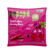 Biscoito Orgânico Infantil Papapá Sabor Beterraba e Grão-de-Bico 20g