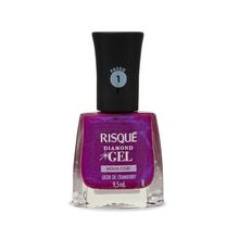Esmalte Risqué Daimond Gel Metálico Licor de Cranberry 9,5ml