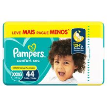Fralda Descartável Pampers Confort Sec Super XXXG 44 Unidades Fralda Descartável Pampers Confort Sec Super 44 Unidades XXXG