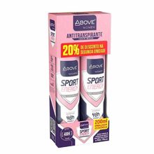 Desodorante Antitranspirante Above Aerossol Sport Energy Women 2 Unidades Com 200ml Cada