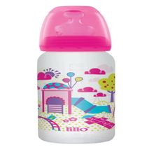 Mamadeira Lillo Bico Ortodôntico Silicone Divertida Rosa 250ml