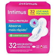 Absorvente Externo Intimus Tripla Proteção Seca c/Abas - 32 unidades