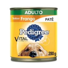 Ração Úmida Pedigree Lata Patê de Frango para Cães Adultos 280g