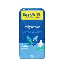 Absorvente Sempre Livre Adapt Plus Suave com Abas 16 Unidades