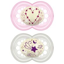 Chupeta Mam Night&Day Girls +6 Meses Tamanho 2 2 Unidades
