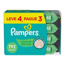 Lenço Umedecido Pampers Aloe Vera 48 Unidades Cada Leve 4 Pague 3