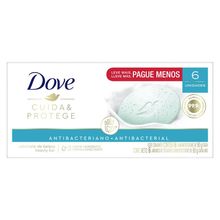 Sabonete Dove Cuida e Protege 6 Unidades 90g Cada Sabonete Dove Cuida e Protege 6 Unidades Leve Mais Pague Menos