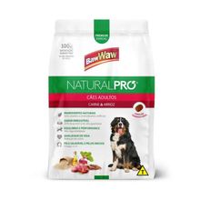 Ração Baw Waw Natural Pró Cão Adulto Carne e Arroz 2,5kg