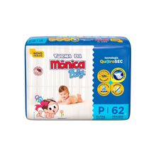 Fralda Descartável Turma da Mônica Baby Mega P 62 unidades