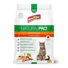 Ração Baw Waw Natural Pró Gato Adulto Salmão e Arroz 1kg
