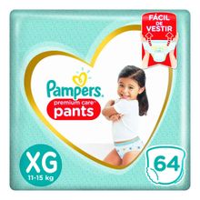 Fralda Descartável Pampers Premium Care Pants XG 64 Unidades Fralda Descart?vel Pampers Premium Care Jumbo Top XG 64 Unidades