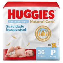 Fralda Descartável Huggies Natural Care P 36 Unidades Fralda Descart?vel Huggies Natural Care P 34 Unidades