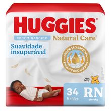 Fralda Descartável Huggies Natural Care Recém Nascido 34 Unidades Fralda Descart?vel Huggies Natural Care Rec?m Nascido 34 Unidades