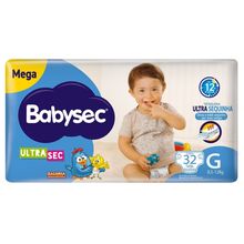 Fralda Descartável Babysec Ultrasec G 32 Unidades Fralda Descart?vel Babysec Ultrasec Mega G 34 Unidades