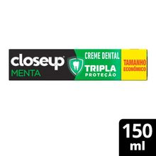 Creme Dental Close Up Tripla Proteção Menta 150 g