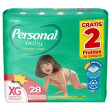 Fralda Personal Baby Protect & Sec XG 28 Unidades Fralda Descart?vel Personal Baby Soft & Protect Mega XXG Leve 28 Pague 26 Unidades