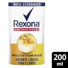 Sabonete Líquido Rexona Antibacterial Multivitaminas Refil 200ml Sabonete L?quido Rexona Antibacterial Multivitaminas 200ml Refil