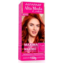 Tintura Capilar Alta Moda 7.64 Louro Medio Acobreado